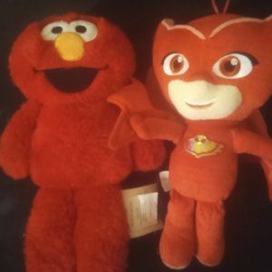 Pj Mask and Elmo stuffed animal